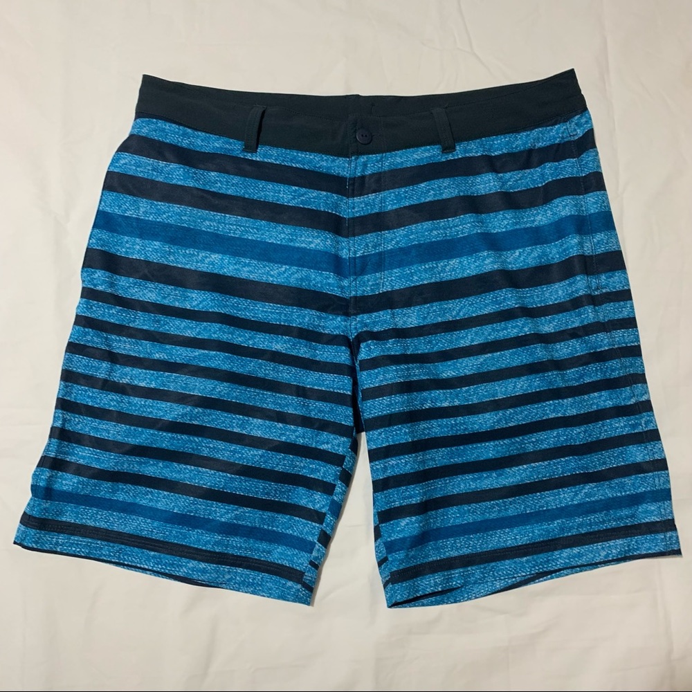 The North Face Mens Stripes Shorts/Board Shorts-Blue Size 36